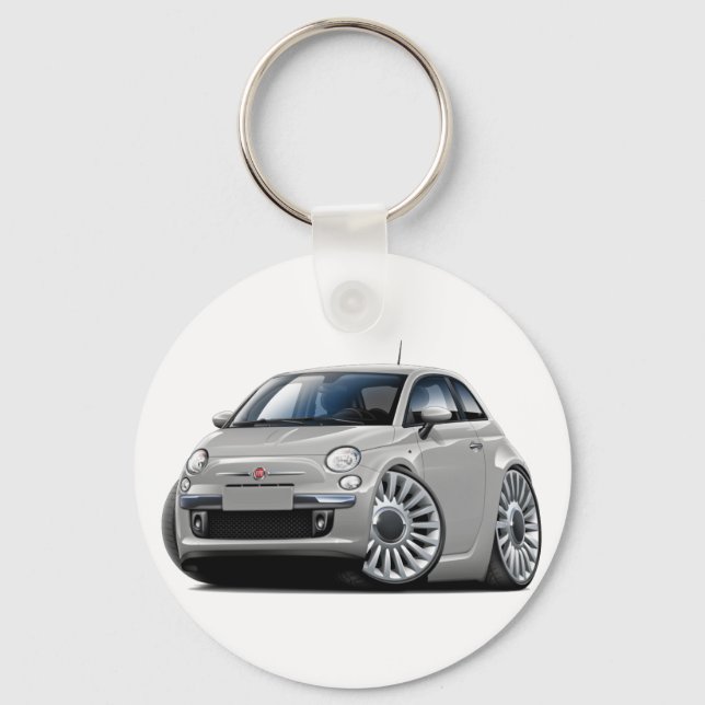 Llavero Fiat 500 Silver Car (Anverso)