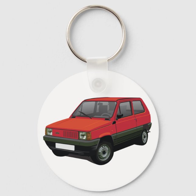 Llavero Fiat Panda 30 / 45 rojo (Anverso)
