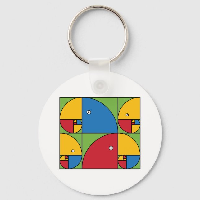 Llavero Fibonacci Parrots (Anverso)