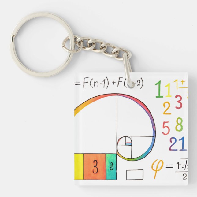 Llavero Fibonacci Spiral keychain (Frente)