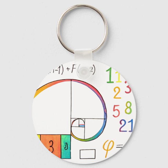 Llavero Fibonacci Spiral keychain (Anverso)