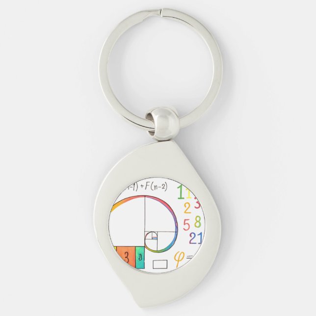 Llavero Fibonacci Spiral keychain (Anverso)
