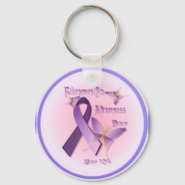 Llavero Fibromialgia Día de Concienciación Keychain (Anverso)