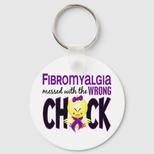 Llavero Fibromyalgia ensuciado con el polluelo incorrecto