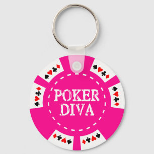 LLAVERO FICHA DE PÓKER DE LA DIVA DEL PÓKER