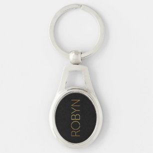 Llavero Ficha personal Robyn Gold Black