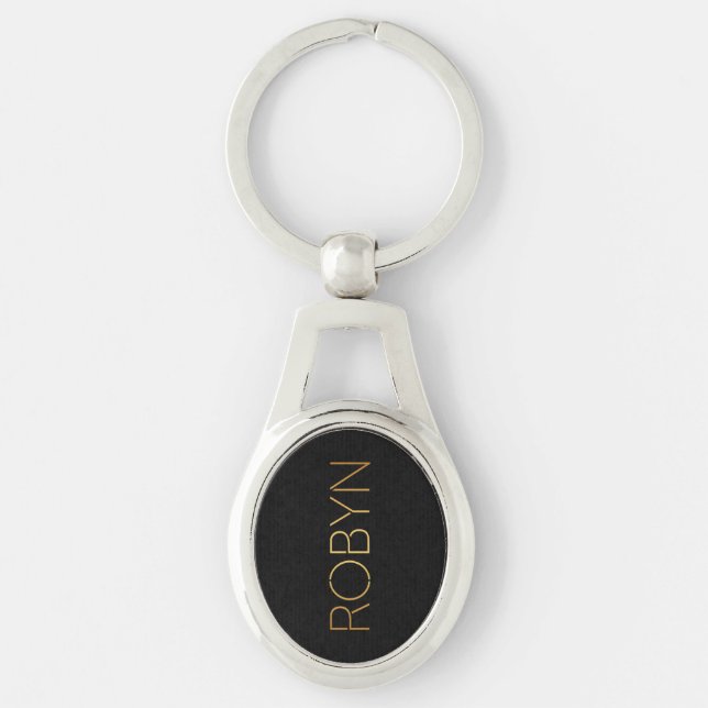 Llavero Ficha personal Robyn Gold Black (Anverso)