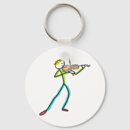 Llavero Fiddle Playing Stickman