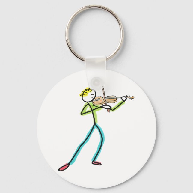 Llavero Fiddle Playing Stickman (Anverso)