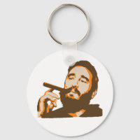 Fidel Castro con la clave del retrato de cigarro