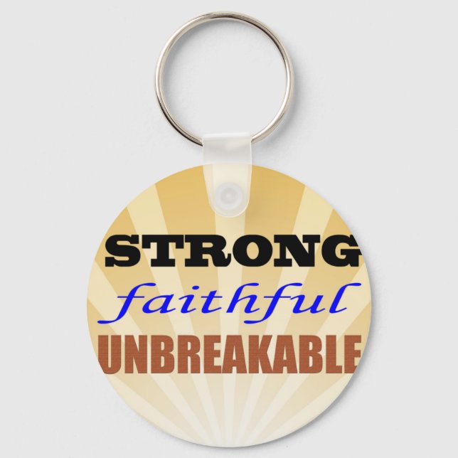 Llavero Fiel fuerte inquebrantable (Anverso)