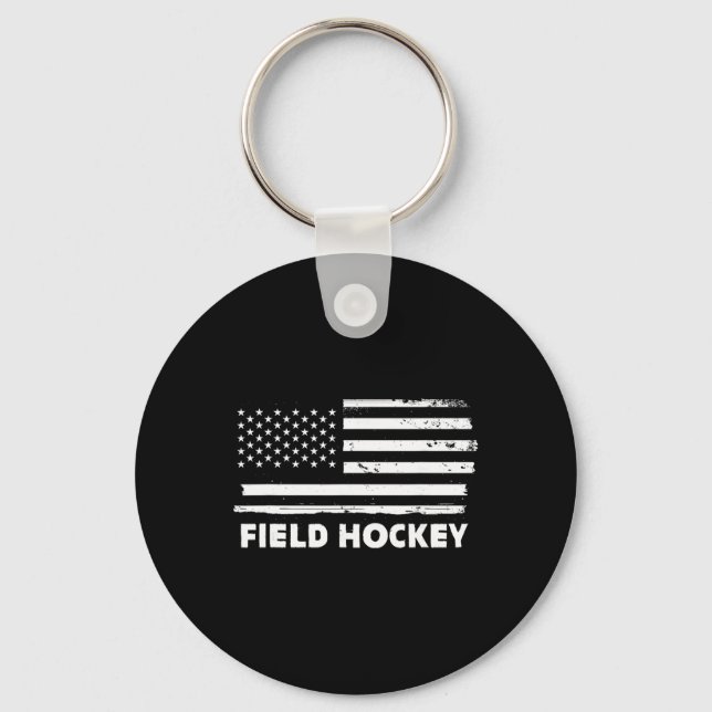 Llavero Field Hockey Life Usa Flag Patriotic Sports Design (Anverso)