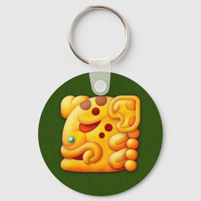 Llavero Fiery Maya Animal Head (Anverso)