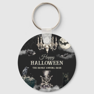 Llavero Fiesta anual de Halloween de cráneo gótico vintage