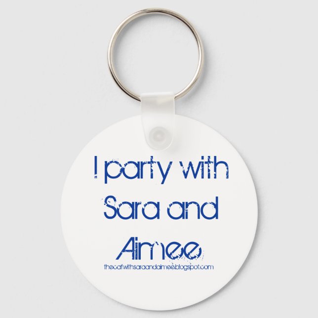 Llavero Fiesta con Sara y Aimee keychain (Anverso)