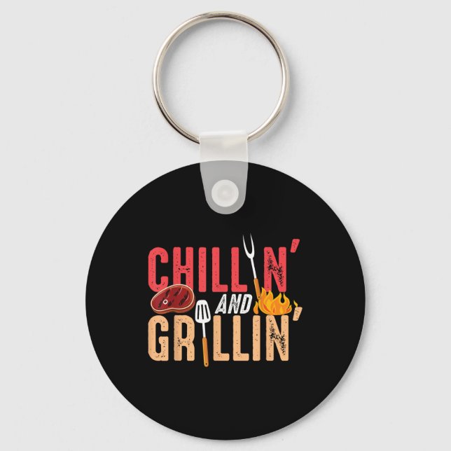 Llavero Fiesta De Barbacoa Chillin Y Grillin (Anverso)