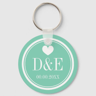 Llavero Fiesta de boda en monograma personalizada a favor