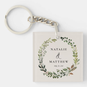 Llavero Fiesta de bodas en invierno de otoño en un follaje