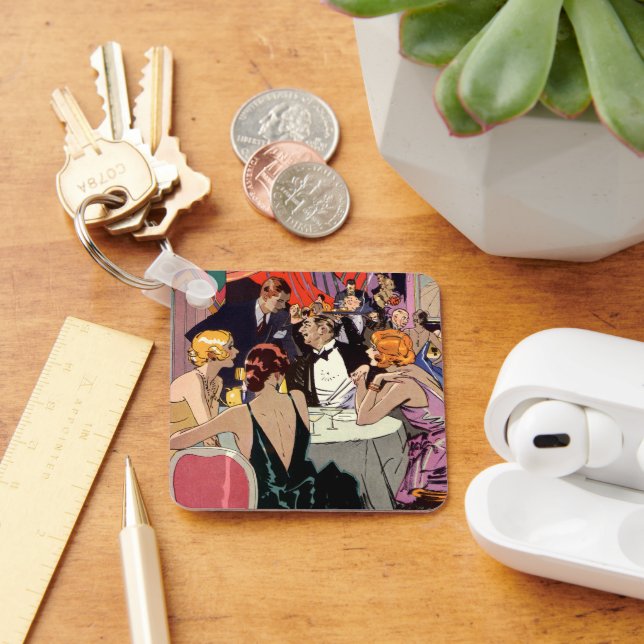 Llavero Fiesta de cócteles Art Decó de época en Nightclub (Escritorio )