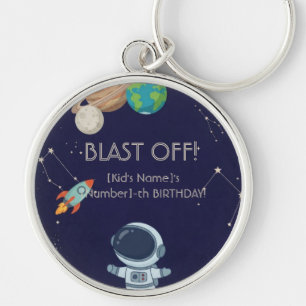 Llavero Fiesta de cumpleaños de aventura espacial adorable