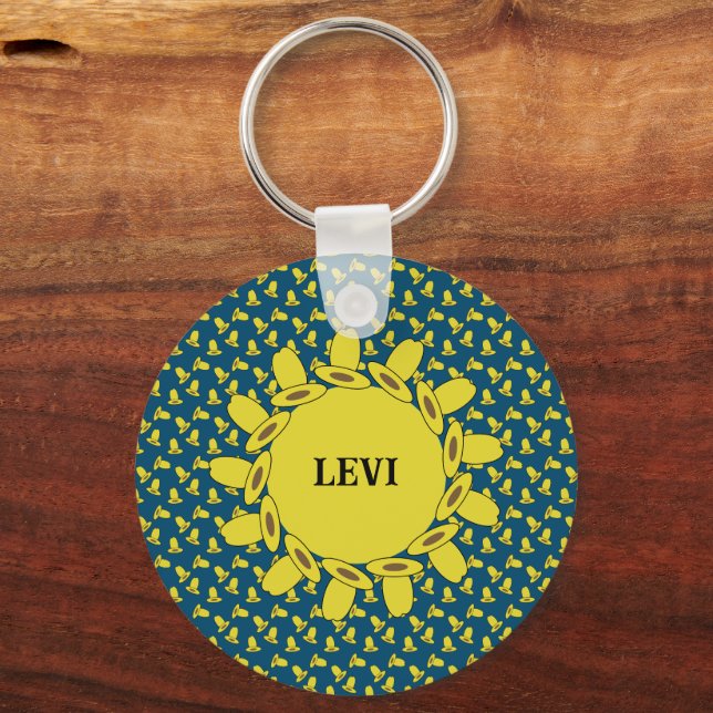 Llavero Fiesta de cumpleaños de Cowboy (Anverso)