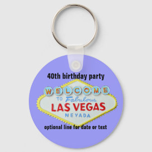 Llavero Fiesta de cumpleaños de encargo de Las Vegas 40.a