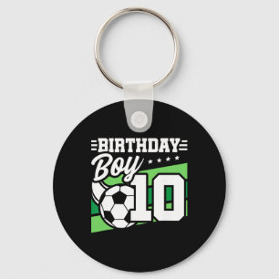 Llavero Fiesta de Cumpleaños de Fútbol - Niño de 10 Años -
