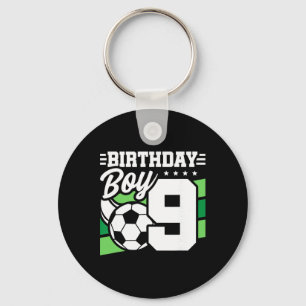 Llavero Fiesta de Cumpleaños de Fútbol - Niño de 9 Años -