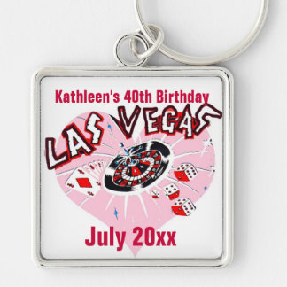 Llavero Fiesta de cumpleaños de Las Vegas para ella