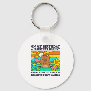 Llavero Fiesta de cumpleaños del Día de la marmota Diverti