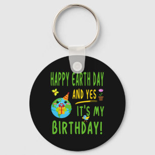Llavero Fiesta de cumpleaños del Día de la Tierra Divertid
