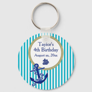 Llavero Fiesta de cumpleaños personalizada náutica