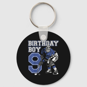 Llavero Fiesta de cumpleaños temática de hockey sobre hiel