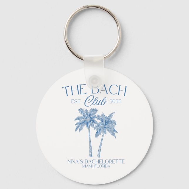 Llavero Fiesta de Despedida de Soltera Personalizada Playa (Anverso)