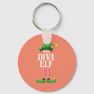 Llavero Fiesta de Diva Elf Matching Family Group Navidades
