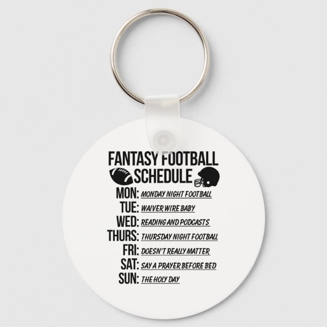Llavero Fiesta de draft de fútbol fantástico  (Anverso)