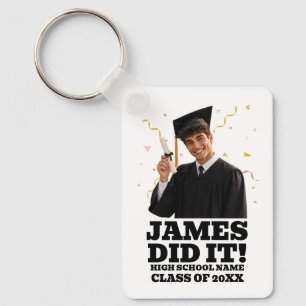 Llavero Fiesta de Graduación Personalizada Divertida Foto 