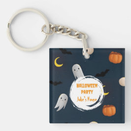 Llavero Fiesta de Halloween Feliz Spooky Azul oscuro