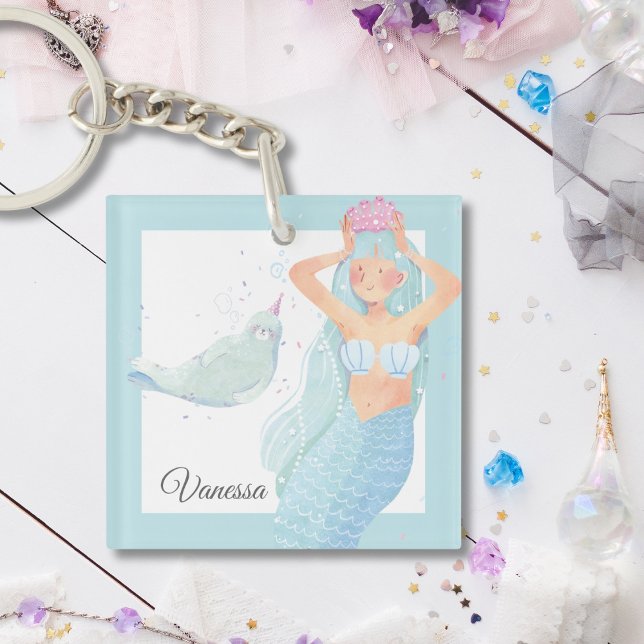 Llavero Fiesta de la sirena azul Aqua Light (Subido por el creador)