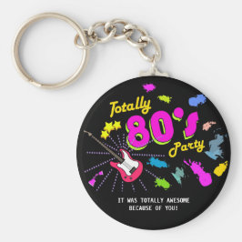 Llavero Fiesta de los 80, favores de la cadena de claves