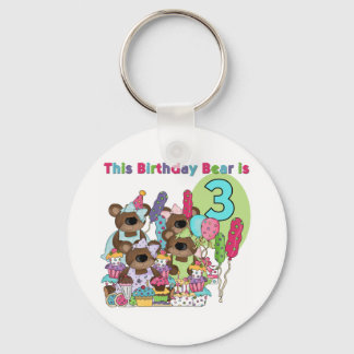 Llavero Fiesta de Oso de Teddy Tshirts de cumpleaños y reg