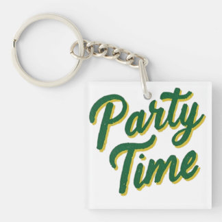 Llavero Fiesta de Partido Verde y Amarillo Letra Clipart