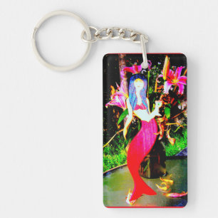 Llavero fiesta de sirena roja