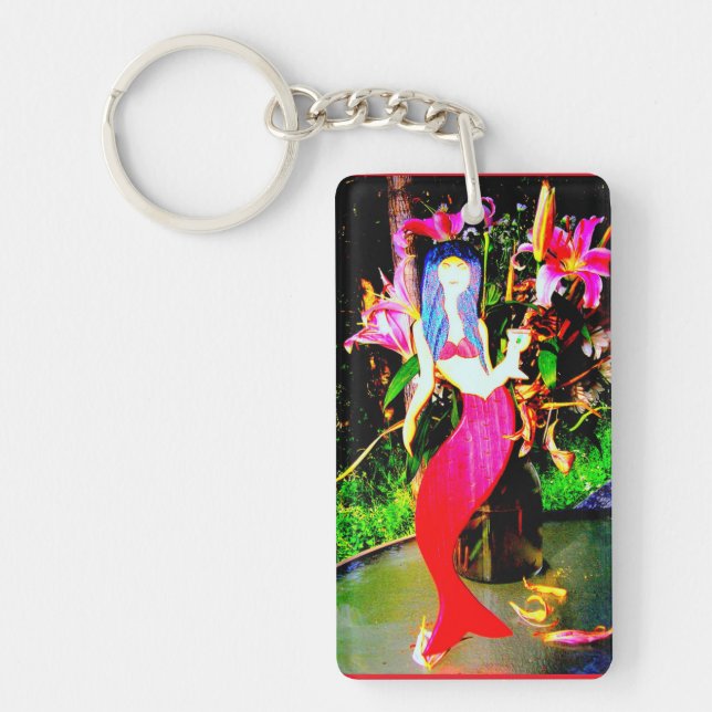 Llavero fiesta de sirena roja (Frente)