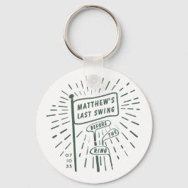 Llavero Fiesta de Soltero Modern Retro Last Swing Golf Gre