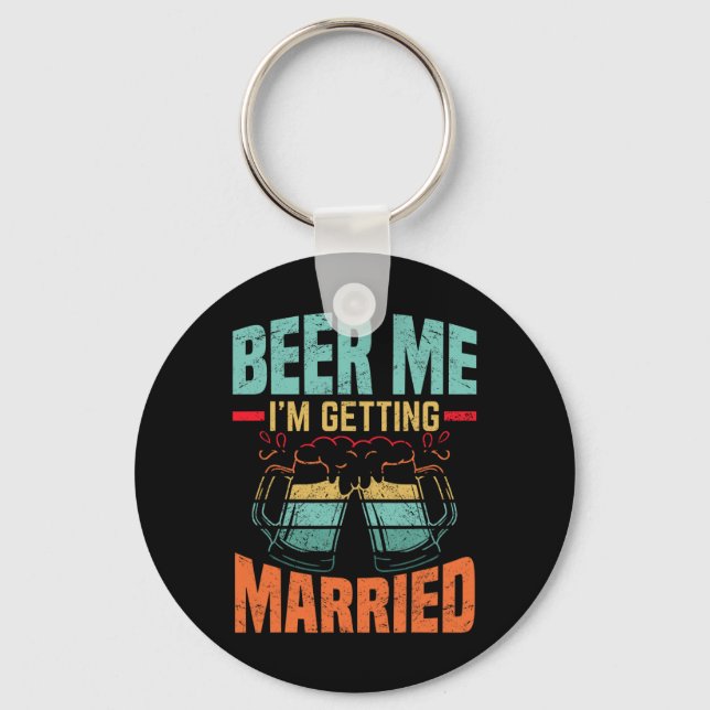 Llavero Fiesta de Soltero Prometida Compromiso Para Novio  (Anverso)