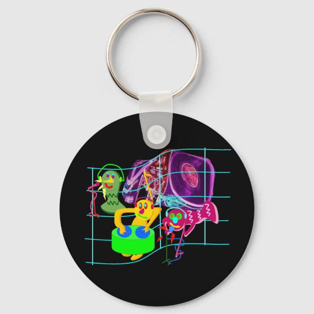 Llavero Fiesta de Weird DJ (Anverso)