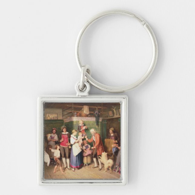 Llavero Fiesta del cumpleaños del bebé (Frente)