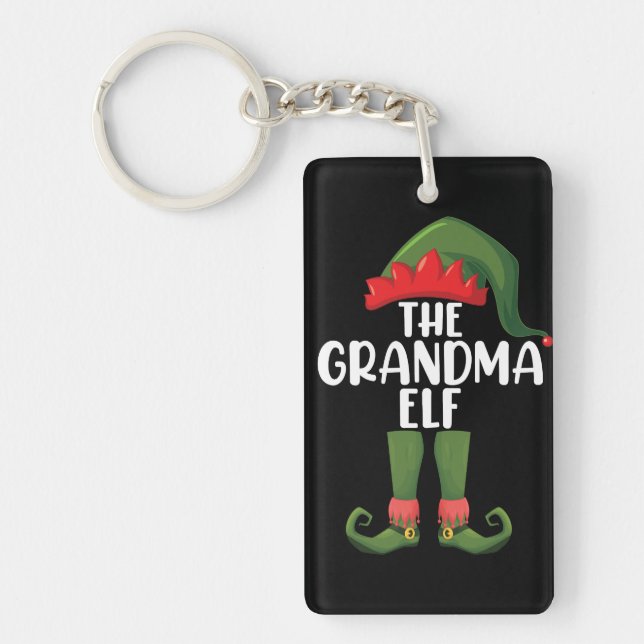 Llavero Fiesta del grupo familiar Grandma Elf Matching (Frente)