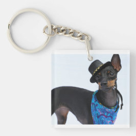 Llavero Fiesta del Manchester Terrier Happiness Keychain